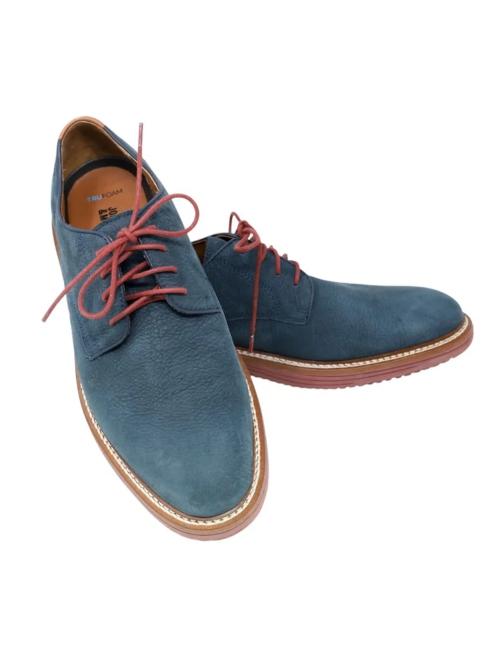 Johnston & Murphy Upton Plain Toe Oxfords suede leather Size 11M blue